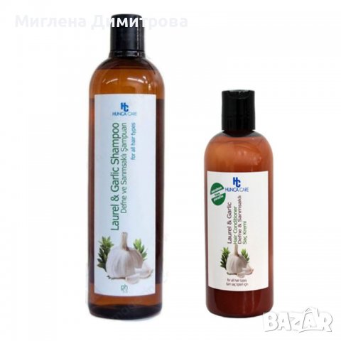 Шампоан и балсам с чесън Hunca Care за растеж, против косопад