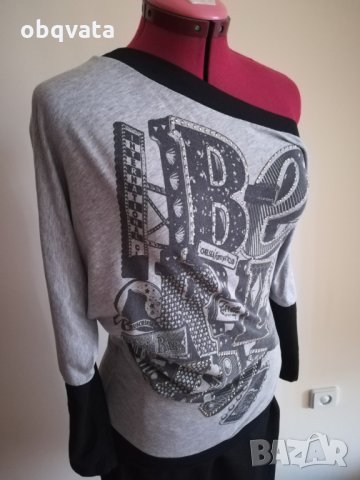 Дамска блуза с паднало рамо, снимка 3 - Блузи с дълъг ръкав и пуловери - 29158805