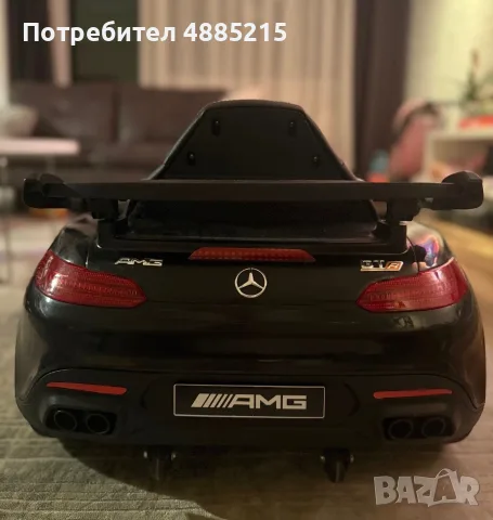 Акумулаторна кола Mercedes Benz AMG GTR, 12V с меки гуми и кож.седалка, снимка 3 - Детски велосипеди, триколки и коли - 55845378