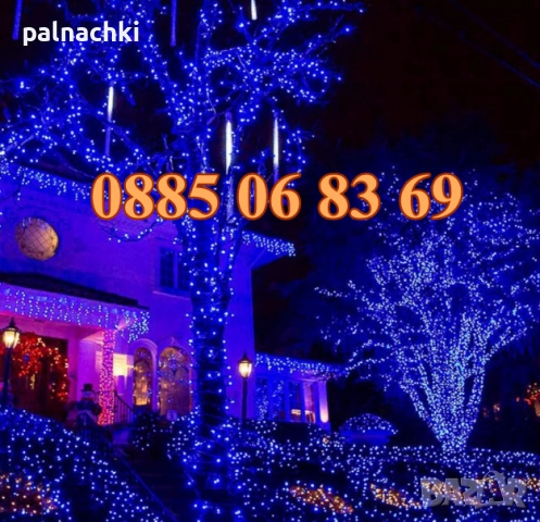 Коледни лампички 100 метра на макара, синя светлина, водоустойчиви, снимка 2 - Декорация за дома - 52358121