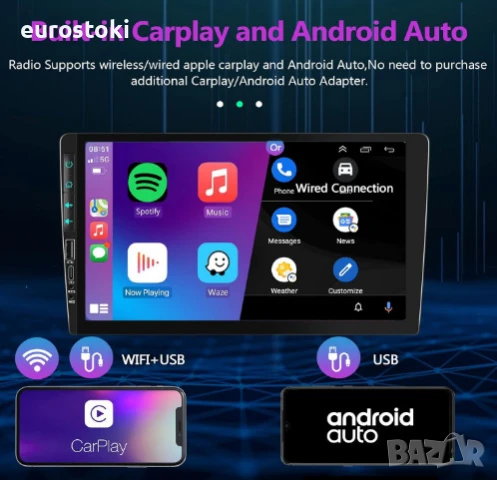 HODOZZY мултимедия за Peugeot 408/308/308 SW 2008-2015, 2+64GB, Android 13, Carplay/Android Auto, снимка 6 - Аксесоари и консумативи - 50980360