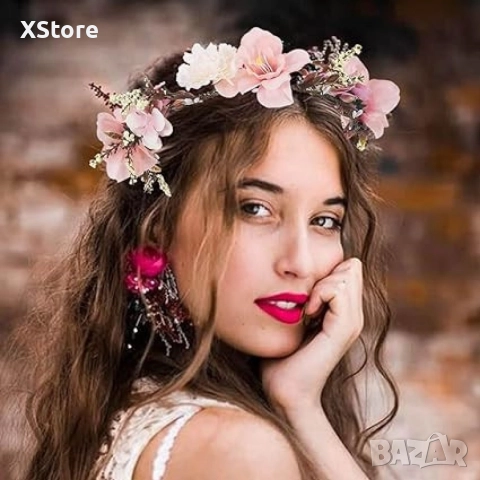 Цветна Хармония: Аксесоар за главата в жизнерадостни тонове/ Венче за коса, снимка 4 - Аксесоари за коса - 52592989