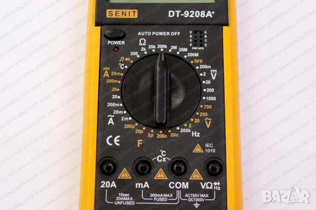 ANIMABG Дигитален мултицет DT-9208A, снимка 4 - Друга електроника - 37030036