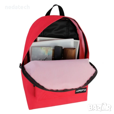 Ученическа раница 15NF36, Червен, 30x12x44см., снимка 3 - Ученически пособия, канцеларски материали - 51413852