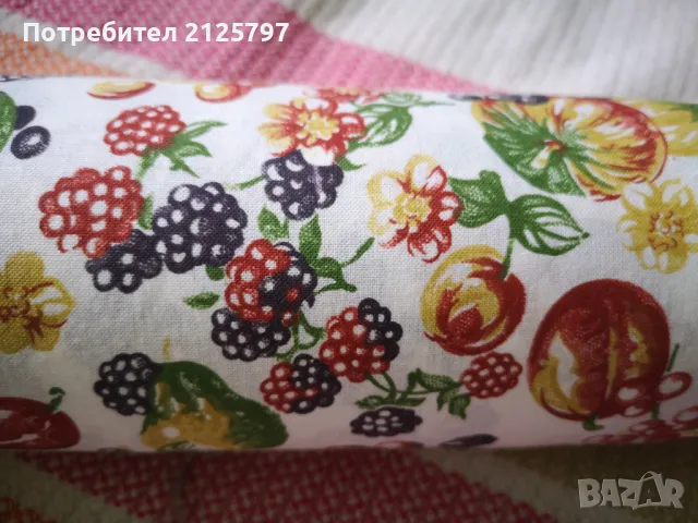 Ш/ 118смПамучен плат на метър, плодове, снимка 7 - Платове и дамаски - 49027497
