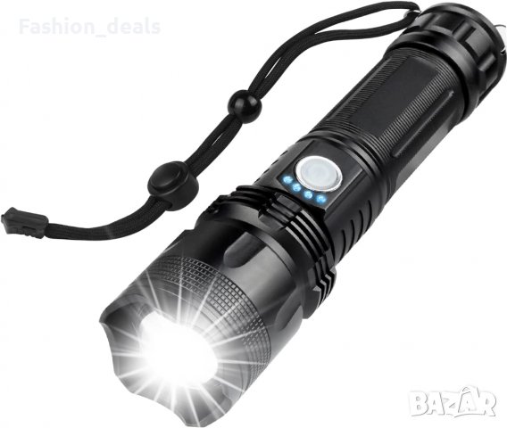 Ново мощно LED фенерче USB акумулаторно 5 режима за къмпинг туризъм, снимка 1 - Къмпинг осветление - 37537428