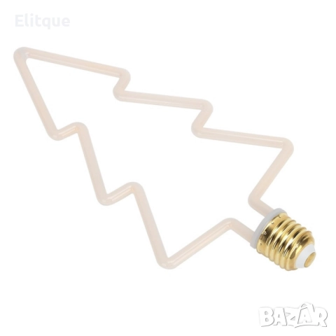 Коледна декоративна LED крушка – топла светлина, две форми: Звезда или Елха, снимка 9 - Други - 52629390