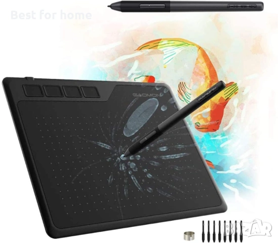 GAOMON S620  Графичен таблет за дигитално рисуване/ 2D 3D анимация/