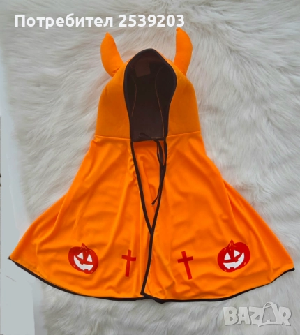 Пелерина Хелуин Тиква 3-7 години, снимка 4 - Други - 52190796