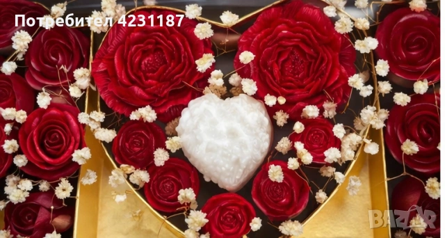 Сапунени Рози в кутия мама, снимка 2 - Декорация за дома - 54149128