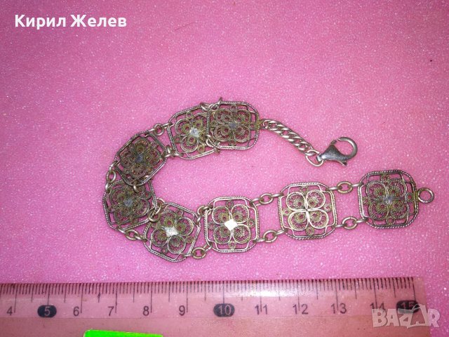 СТАРИННА ФЛОРАЛНА ФИЛИГРАННА СРЕБЪРНА ГРИВНА СРЕБРО 925 МАЙСТОРСКА РЪЧНА ИЗРАБОТКА 41880, снимка 7 - Антикварни и старинни предмети - 44394258