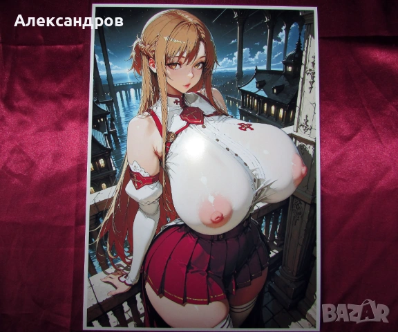 Плакати А4 секси аниме anime мацки еротика ГОЛИ хентай hentai подходящи за подарък, снимка 15 - Други ценни предмети - 54084239