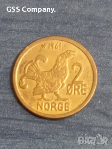 2 йоре (1961) Норвегия , снимка 1 - Нумизматика и бонистика - 38918709