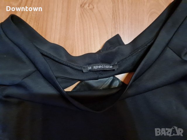 LA SPECIALE  уникална черна рокля с отворен гръб, снимка 2 - Рокли - 34336943