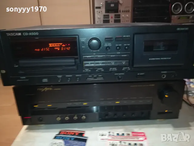 FINE ARTS AMPLI & TASCAM CD DECK-SWISS 1502251943, снимка 2 - Ресийвъри, усилватели, смесителни пултове - 49144065