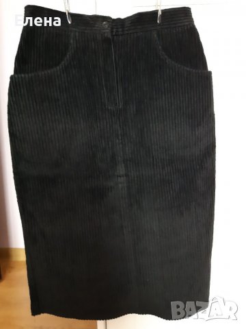 Черна кадифена пола