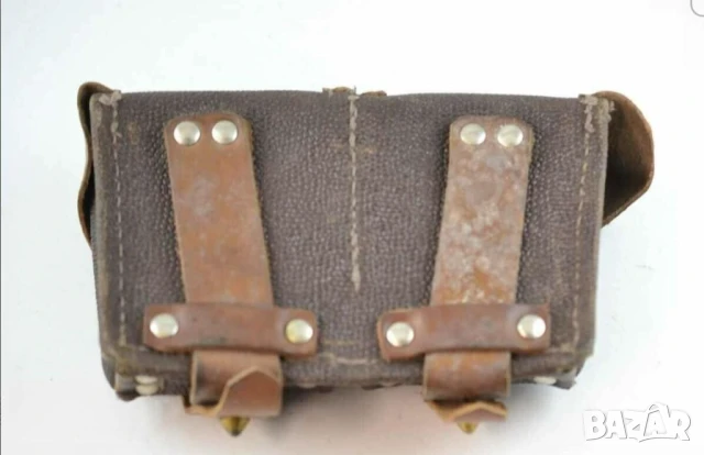 Стара  кожена военна паласка за патрони за колан амуниции пушка лов и риболов, снимка 4 - Антикварни и старинни предмети - 51318663