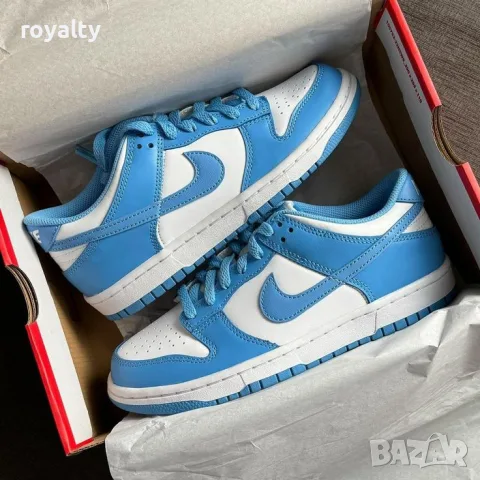 🩵Nike Dunk Low Blue & White Нови Дамски Маратонки с Кутия Найк🩵