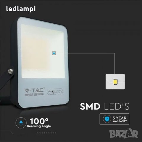 LED Прожектор 100W Super BRIGHT 160Lm/W - 5 Години Гаранция, снимка 3 - Лед осветление - 34152869