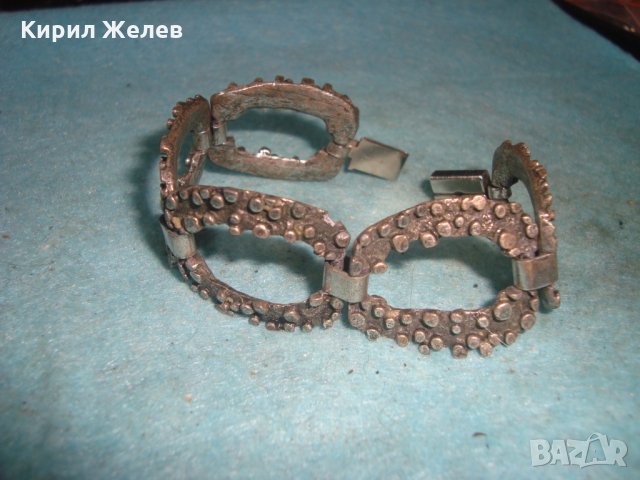 ДЕБЕЛО ПОСРЕБРЕНА ВИНТИДЖ АРТ ГРИВНА от БЛАГОРОДНА НЕРЪЖДАЕМА СТОМАНА ХУДОЖЕСТВЕНА ИЗРАБОТКА 27428, снимка 7 - Антикварни и старинни предмети - 35100966