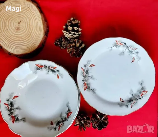 Коледни чинии, снимка 2 - Чинии - 48392710