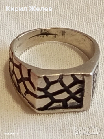 Винтидж Мъжки сребърен пръстен красива орнаментика ювелирна изработка 45706, снимка 8 - Пръстени - 52854353