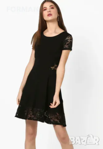 СТРАХОТНА черна кукленска рокля с дантелен гръб, снимка 1