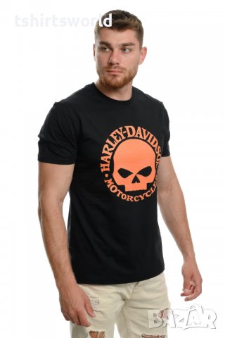 Нова мъжка тениска с дигитален печат HARLEY DAVIDSON, мотори, Череп, снимка 7 - Тениски - 37670231