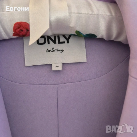 Елегантно дамско сако ONLY в цвят лавандула / лилаво - ново!, снимка 3 - Сака - 54315179