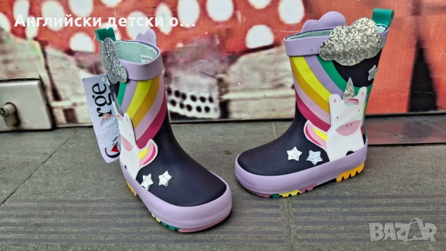 Английски детски гумени ботуши, снимка 5 - Бебешки боти и ботуши - 54277726