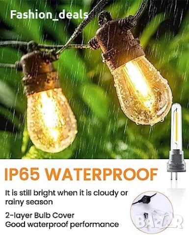 Нов комплект LED Крушки 6 броя Luxvista S14 Топло Бяло 2700K за Гирлянди, снимка 3 - Крушки - 42839118