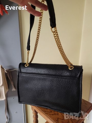  Чисто нови! Бежева и черна официална чанта със синджир, снимка 6 - Чанти - 40110256