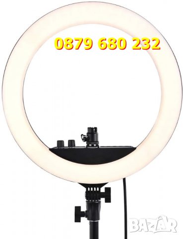 Комплект LED ринг лампа с трипод и вградено дистанционно Ring Fill Lig, снимка 3 - Лед осветление - 31667842