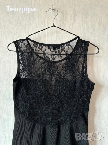 Официална черна рокля с дантелен гръб, снимка 4 - Рокли - 52889801