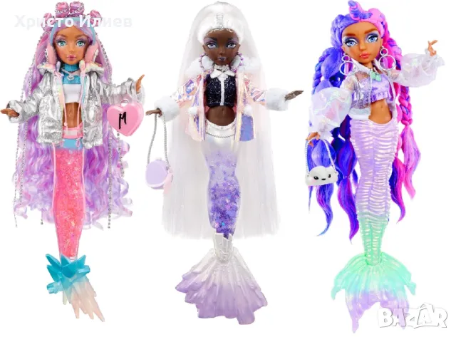 Кукла русалка Mermaze Mermaidz Мора с допълнителна опашка и дрехи, снимка 6 - Кукли - 48565485