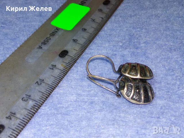 СТАРИ ОРНАМЕНТИРАНИ ЛАКИРАНИ СРЕБЪРНИ РЕТРО ОБЕЦИ ВИСОКА ПРОБА СРЕБРО РЪЧНА МАЙСТОРСКА РАБОТА 43204, снимка 8 - Антикварни и старинни предмети - 44707315