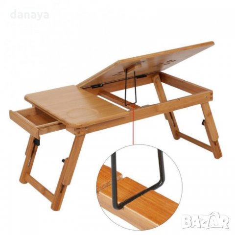  2629  Бамбукова маса за лаптоп за легло, снимка 7 - Други стоки за дома - 35257848