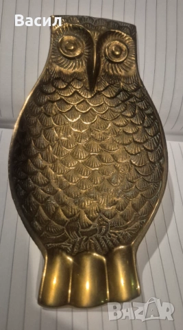 БРОНЗОВА ФИКУРА ПЕПЕЛНИК СОВА