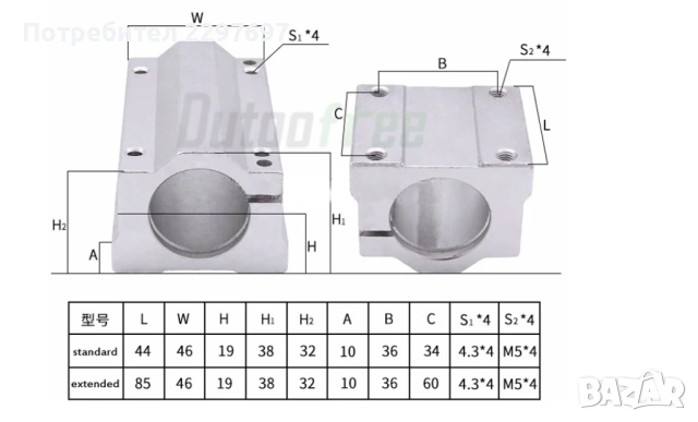 Мини задно седло за струг, снимка 10 - Други инструменти - 53007643