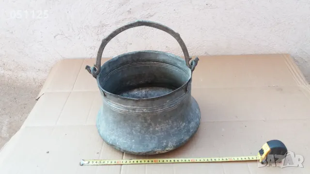 бакърен кован възрожденски бакър, котел, казан за курбани, снимка 9 - Антикварни и старинни предмети - 48524297