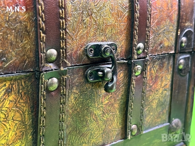 Дървен Ретро Куфар, снимка 2 - Антикварни и старинни предмети - 52848267