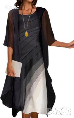 Елегантна рокля от две части, размер М