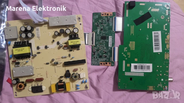 тв. Kivi 43U760QB на части:MT96120-ZC01-01, TV5006-ZC02-02, T43UHD-HVS1 и LED42D08A-ZC66AG-01D 