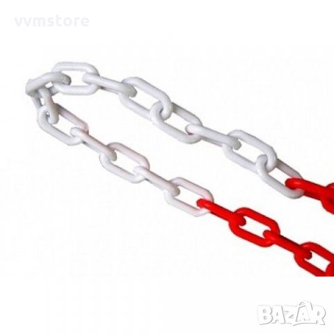 Червено-бяла верига от PVC, снимка 2 - Други инструменти - 29934545