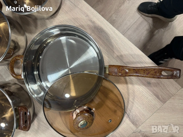 Комплект съдове за готвене от 12 части – Неръждаема стомана, равномерно нагряване и лесна поддръжка, снимка 2 - Други - 53269639