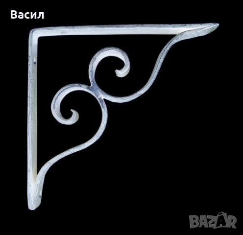 Конзоли , рафтодържачи стойки и ъгли за рафтове и етажерки от ковано желязо, снимка 6 - Други стоки за дома - 52475363