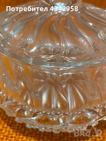 Vintage . Кристална вазичка за сладко или захар., снимка 2 - Антикварни и старинни предмети - 51320750