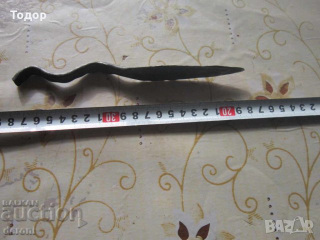 Уникален кован нож за писма кама ковано желязо, снимка 6 - Колекции - 34540999