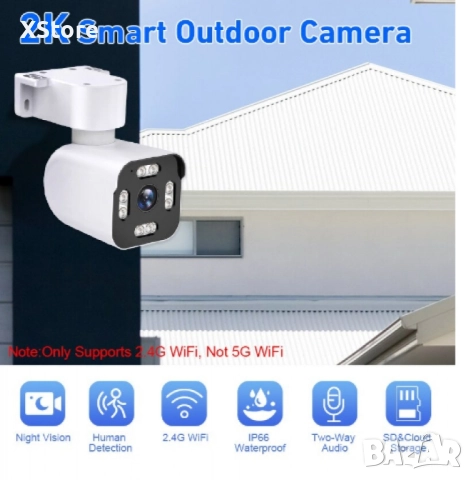 IP камера, Autodiag, 3 MP, нощно виждане, двупосочно аудио, 360° въртене, водоустойчива IP66, снимка 3 - IP камери - 52458100