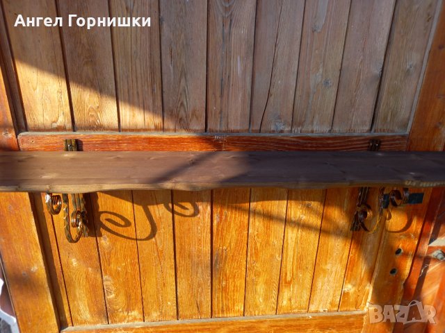 Рафт от ковано желязо и дърво , снимка 4 - Етажерки - 34157864